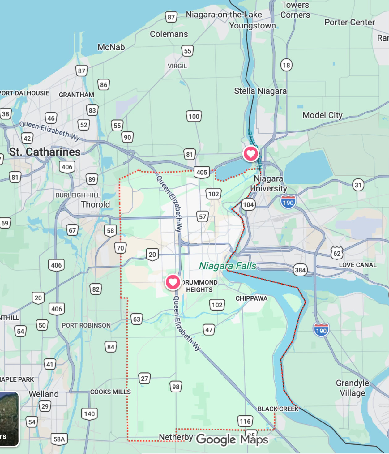Location Map - Niagara Falls, Ontario